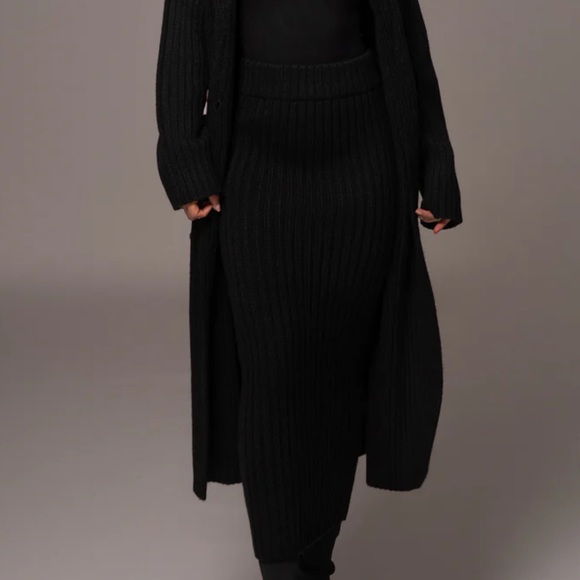 JLUXLABEL Grey Ribbed Skirt - Picture 5 of 5